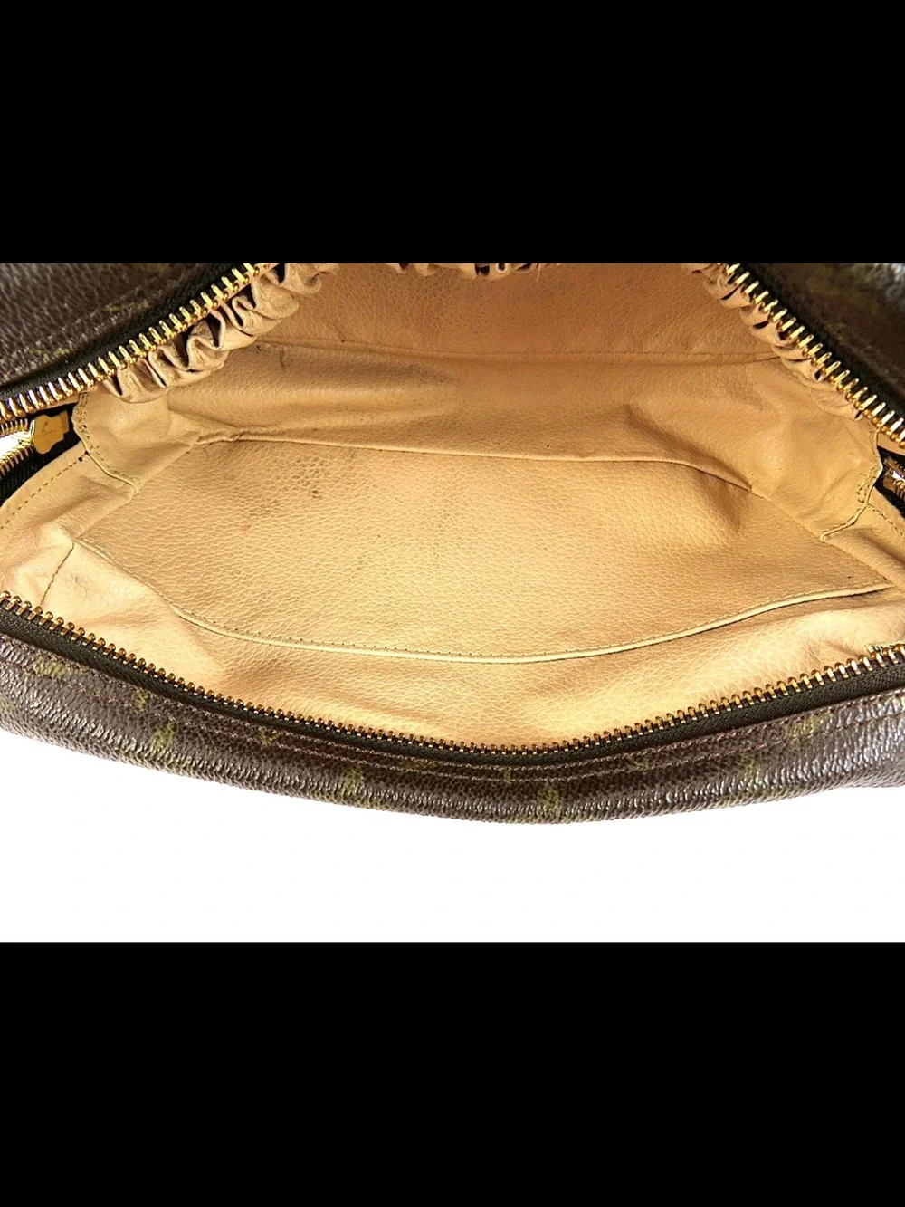 Louis Vuitton Monogram Canvas Clutch - Brown/Gold Accents